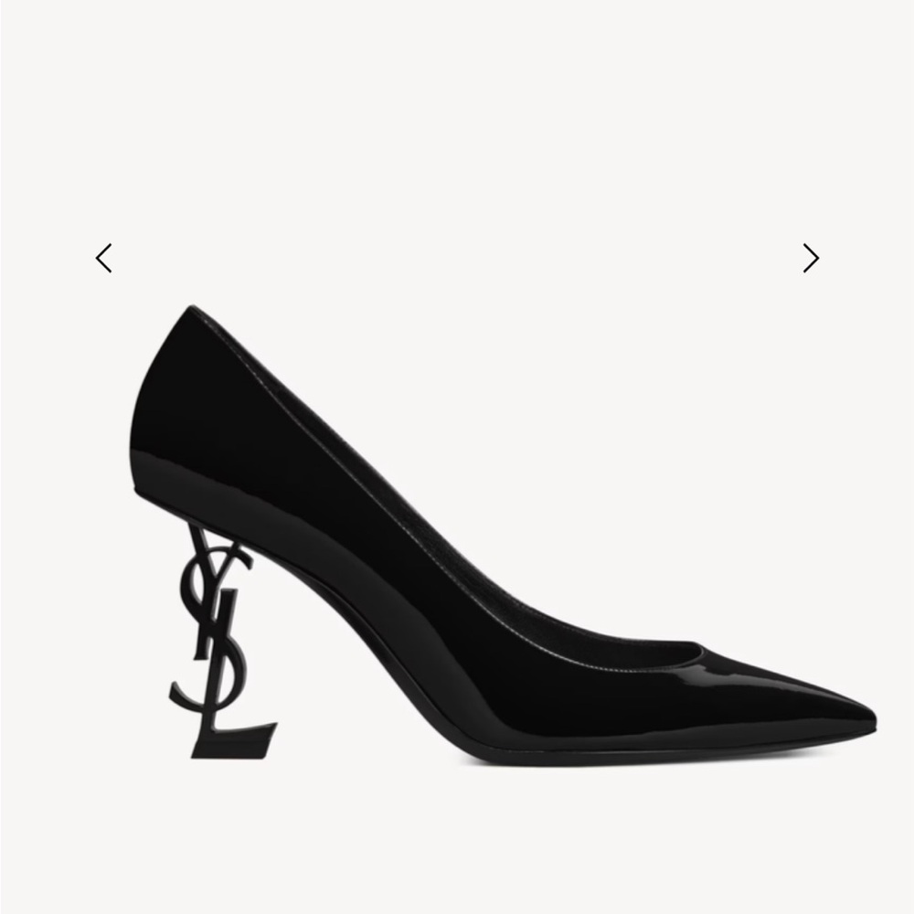 Saint Laurent Black Heels with Logo Heel